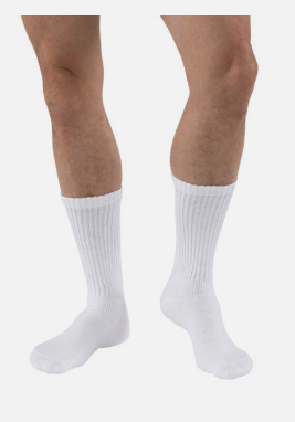 BSN Medical/Jobst Diabetic Sock, Crew Style, Closed Toe, White, Small