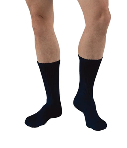 BSN Medical/Jobst Diabetic Sock, Crew Style, Closed Toe, Navy, Small