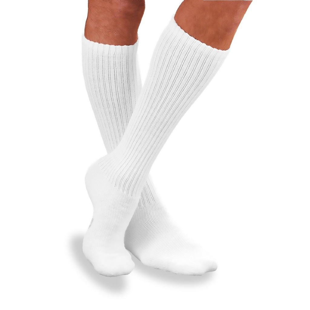 BSN Medical/Jobst Diabetic Sock, Knee High, Closed Toe, White, Large