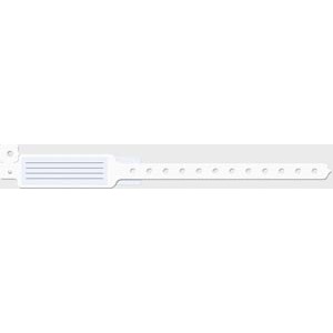 Medical ID Solutions Wristband, Adult/ Pediatric, 10", Insert Vinyl, Custom Printed, White