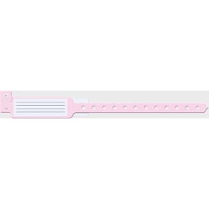 Medical ID Solutions Wristband, Adult/ Pediatric, 10", Insert Vinyl, Custom Printed, Pink