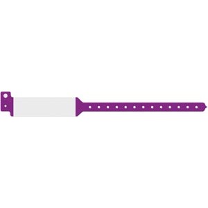 Medical ID Solutions Wristband, Adult, Imprinter Tri-Laminate, Custom Printed, Purple