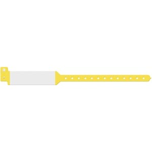 Medical ID Solutions Wristband, Adult, Imprinter Tri-Laminate, Custom Printed, Yellow