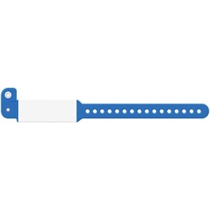 Medical ID Solutions Wristband, Infant, Imprinter Tri-Laminate, Custom Printed, Blue