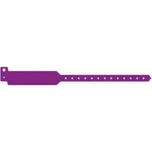 Medical ID Solutions Wristband, Adult, Write-On Tri-Laminate, Custom Printed, Purple