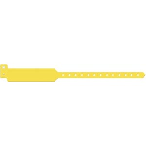 Medical ID Solutions Wristband, Adult, Write-On Tri-Laminate, Custom Printed, Yellow