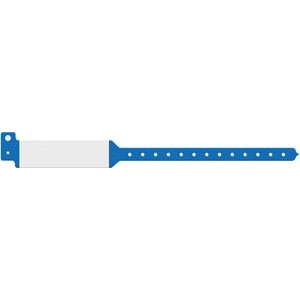 Medical ID Solutions Wristband, Adult, Imprinter Tri-Laminate, Custom Printed, Blue