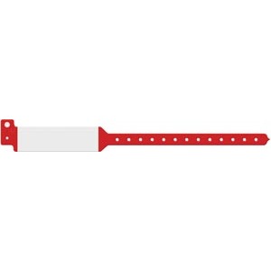 Medical ID Solutions Wristband, Adult, Imprinter Tri-Laminate, Custom Printed, Red