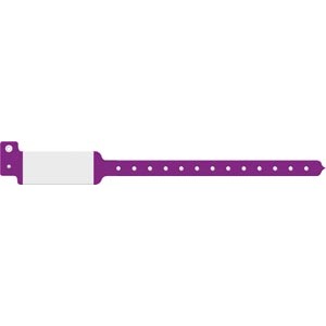 Medical ID Solutions Wristband, Adult/ Pediatric, Imprinter Tri-Laminate, Purple