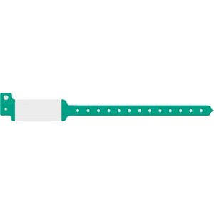 Medical ID Solutions Wristband, Adult/ Pediatric, Imprinter Tri-Laminate, Green
