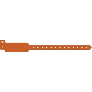 Medical ID Solutions Wristband, Adult/ Pediatric, Write-On Tri-Laminate, Orange