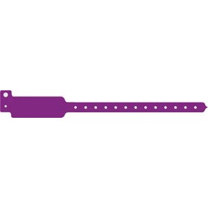 Medical ID Solutions Wristband, Adult/ Pediatric, Write-On Tri-Laminate, Purple