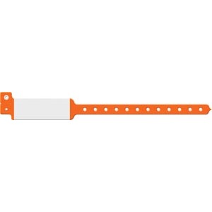 Medical ID Solutions Wristband, Adult/ Pediatric, Imprinter Vinyl, Neon Orange