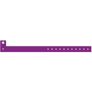 Medical ID Solutions Wristband, Adult/ Pediatric, L Shape Tri-Laminate, Purple