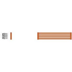 Medical ID Solutions Wristband, Tyvek, 1&quot;, Custom Printed, Orange, 1000/bx