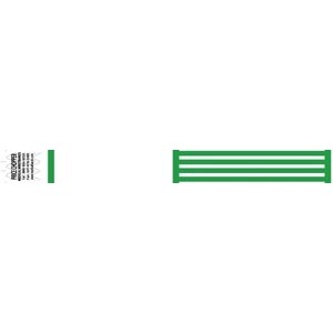 Medical ID Solutions Wristband, Tyvek, 1", Custom Printed, Green, 1000/bx