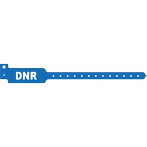Medical ID Solutions Wristband, Adult/ Pediatric, Tri-Laminate, DNR, Blue