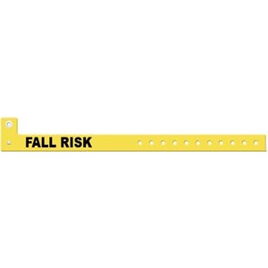 Medical ID Solutions Wristband, L Shape, Tri-Laminate, Fall Risk, Yellow