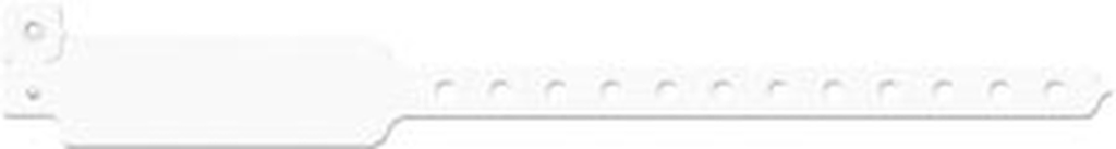 Medical ID Solutions Wristband, Adult/ Pediatric, Write-On Vinyl, White