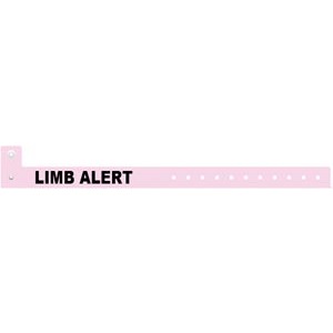 Medical ID Solutions Wristband, L Shape, Tri-Laminate, Limb Alert, Pink