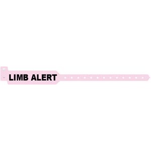 Medical ID Solutions Wristband, Adult, Tri-Laminate, Limb Alert, Pink