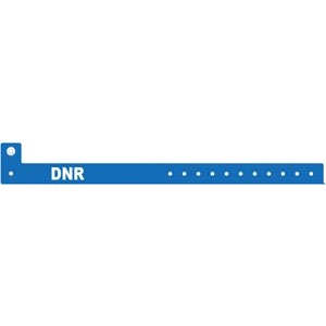 Medical ID Solutions Wristband, L Shape, Tri-Laminate, DNR, Blue