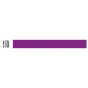 Medical ID Solutions Wristband, Tyvek 1&quot;, Solid Purple, 1000/bx