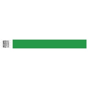 Medical ID Solutions Wristband, Tyvek 1", Solid Green, 1000/bx