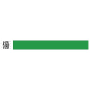 Medical ID Solutions Wristband, Tyvek 1", Solid Green, 1000/bx