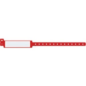 Medical ID Solutions Wristband, Adult, 12", Insert Vinyl, Red