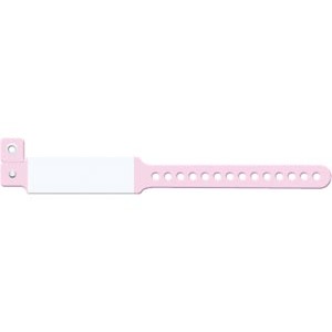 Medical ID Solutions Wristband, Infant, Imprinter Vinyl, Pink
