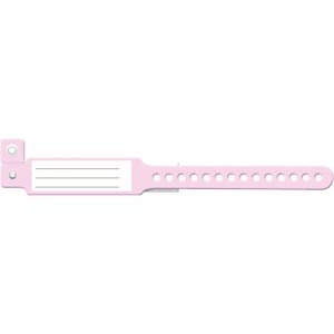 Medical ID Solutions Wristband, Infant, Insert Vinyl, Pink
