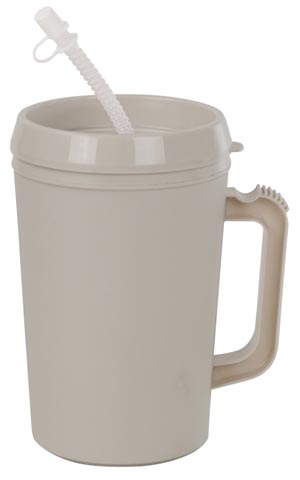 GMAX Industries, Inc. Insulated Mug, with Straw, 34 oz, Gray