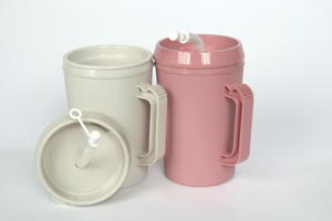 Pitcher, Insulated, Straw & Lid, Gray, 22 oz