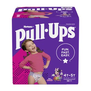 Kimberly-Clark Consumer Training Pants, 4T-5T, Girls Giga Pack, 56/pk, 1 pk/cs