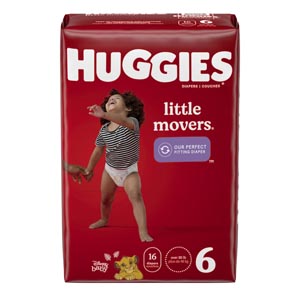 Kimberly-Clark Consumer Little Movers, Size 6, Jumbo Pack, 16/pk, 4 pk/cs