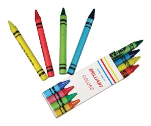 Crayons, 4-Box, 12 bx/pk, 64 pk/cs