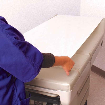 Barriers Exam Table Paper, White, Crepe, 21" x 125'