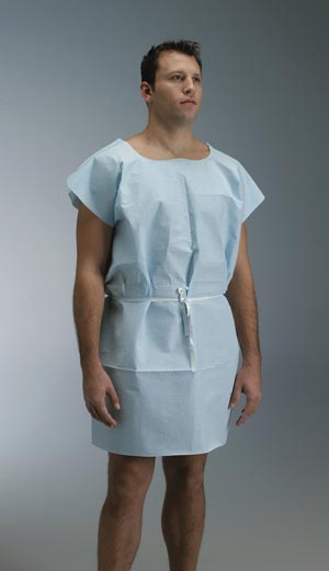 Graham Medical Exam Gown, Super TPT, 30" x 42", Blue