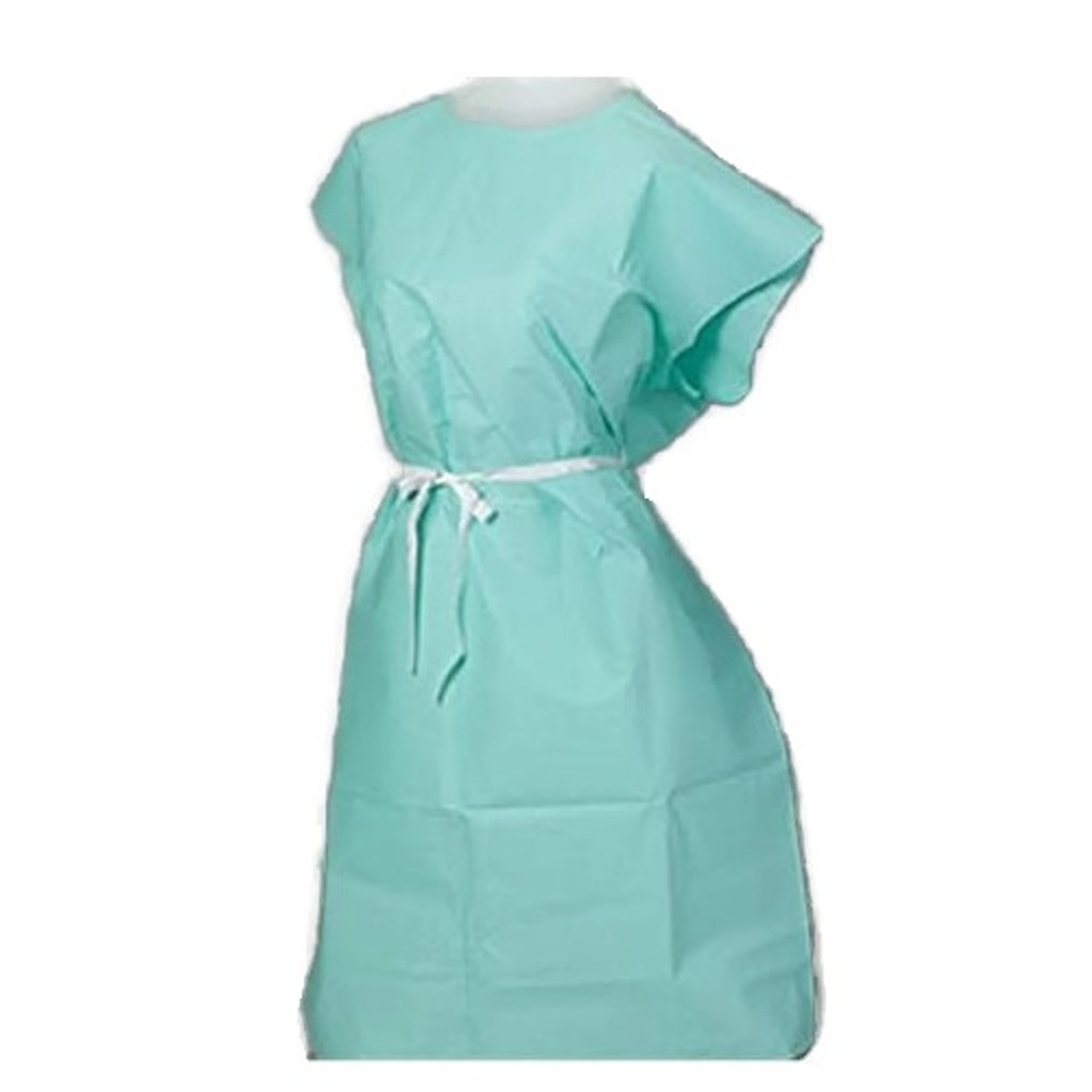 Exam Gown, 30" x 42", Teal, T/P/T, Latex Free (LF)