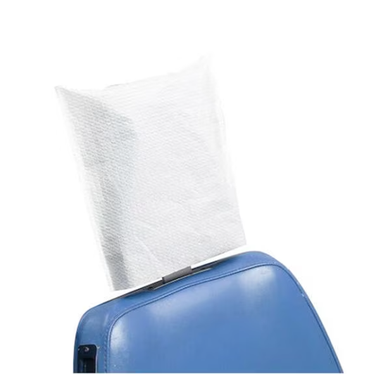 Headrest Covers, Tissue/ Poly, 10" x 10", 500/cs (108 cs/plt)