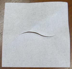 Headrest Sheet, White, Facial Slit, 12" x 12"