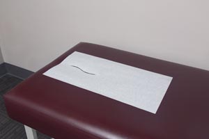 Headrest Sheet, White, Facial Slit, 12" x 24"