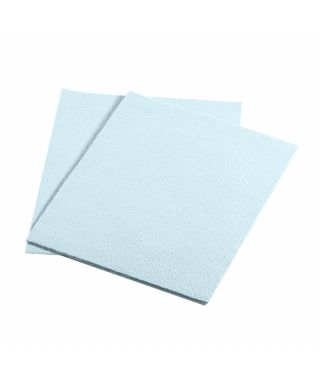 Crosstex International Deluxe Towel, 3-Ply Paper, Poly, 18" x 30", Blue