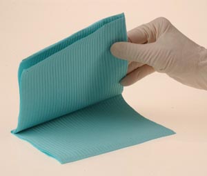 Crosstex International Towel, 2-Ply Paper, Poly, 19" x 13", Green