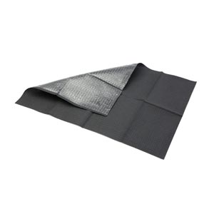 TIDI Choice Towels, Black, 2-Ply Tissue/Poly Waffle, 13inx18in