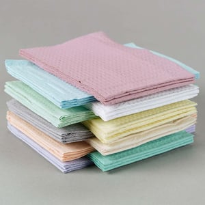 Towel, 13" x 18", Green, 2-Ply Tissue + Poly, Latex Free (LF)
