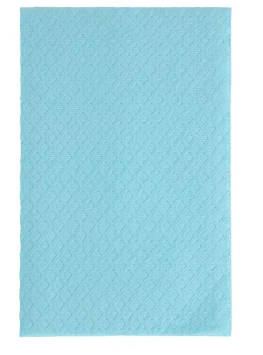 Bib, 13" x 18", 3-Ply + Poly, Diamond Emboss, Blue