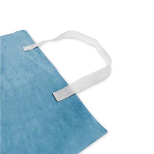 U-HOLD™ Stretchable Paper Bib Holders, Single Use, White, 30 bx/cs