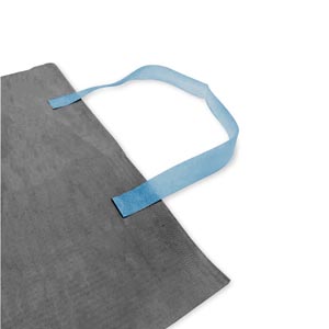 U-HOLD™ Stretchable Paper Bib Holders, Single Use, Blue, 30 bx/cs
